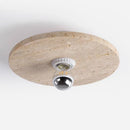 Axyaa Wabi Sabi Travertine Ceiling Light: Nordic Stone LED Chandelier for Home Decor