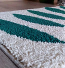Axyaa Green Leaves Bath Mat - Non-Slip Soft Microfiber Doormat
