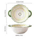 Axyaa Ceramic Soup Bowl with Handle - Large Capacity, Oven-Safe