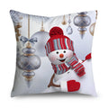 Axyaa Christmas Snowman Print Cushion Cover - 45X45CM