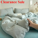 Axyaa Luxury Cotton Stripe Duvet Cover Set - Yarn-Dyed Bedding Set