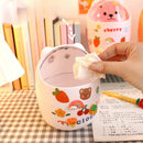 Axyaa Bear Desktop Organizer with Lid & Pen Holder - Cute & Multifunctional