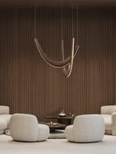 Axyaa Wood LED Pendant Light Luxury Chandelier for Living Room