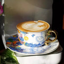 Axyaa Bone Coffee Cups and Plates Set: Elegant European Design for Home Decor