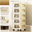 Axyaa Multi-Layer Rolling Storage Cart with Drawers, Mobile Organizer for Home and Office