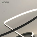 Axyaa LED Chandelier Modern Lighting Fixture Chrome Lamp for Living Room Kitchen White Decor