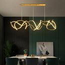 Modern Stainless Steel Nordic Chandelier by Axyaa - LED Dining Room Pendant Lighting