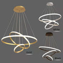 Axyaa Modern 4-Lamp LED Pendant Chandelier in 4 Colors