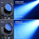 Axyaa 19x15W LED Moving Head RGBW Beam Stage Lights for Disco Party