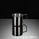 Axyaa Stainless Steel Outdoor Water Cup with Folding Handle