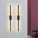 Axyaa Linear Tube LED Wall Lamp Black Gold Sconce