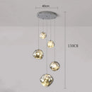 Axyaa LED Staircase Chandeliers for Living Room, Modern Indoor Hanging Pendant Light