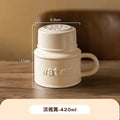Axyaa Ceramic Water Bottle-Shaped Cups with Lids, Set of Multifunctional Large and Small Cups