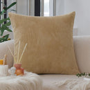 Axyaa Corduroy Sofa Cushion Cover - Soft Plain Decorative Pillowcase