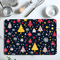 Christmas Tree Snow Stars Drying Mat - Non-Slip Absorbent Kitchen Placemat by Axyaa