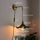 Axyaa Japanese Glass Wall Light Fixture for Corridor and Living Room