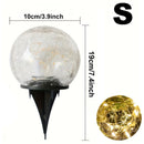 Axyaa Solar Cracked Glass Ball Lights - Warm White + RGB Color Changing