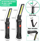 Axya Rechargeable LED Work Light: Portable Magnetic Flashlight for Auto Repair, Emergency, Camping