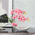 Axyaa Simulated Butterfly Orchid Ceramic Flowerpot Set for Home Decoration