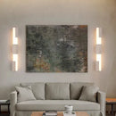 Axyaa Art Deco LED Wall Lamp Natural Stone White Acrylic Remote Control Dimmable