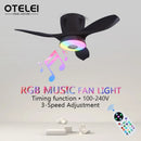 Axyaa Bluetooth Speaker RGB Ceiling Fan Light Remote Control - LED Fan Lamp