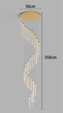 Axyaa Crystal Chandelier Stair Pendant Lamp Living Room Pendant Lights