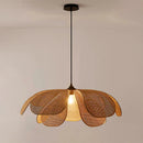 Axyaa Wabi Sabi RattanPetal Chandelier for Home Decor and Lighting