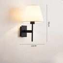 Nordic Retro LED Wall Lamp by Axyaa - Classic Fabric Light for Bedroom, Living Room & Corridor