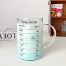 Axyaa 1000ml Glass Cups with Lid & Straw, Cute Coffee Mugs, Big Drinkware