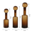 Axyaa Clear Glass Vase with Lid - Home Decor & Aromatherapy Bottle