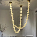 Axyaa Art Deco Glass Bubble LED Pendant Chandelier in Gold Chrome