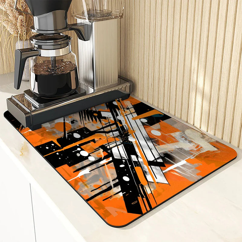Axyaa Geometric Lines Absorbent Drying Mat