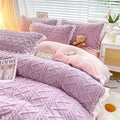 Axyaa Fresh Rabbit Milk Flour 4-Piece Bedding Set, Warm Autumn Quilt Cover & Bed Sheet