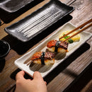 Axyaa Japanese Cuisine Sushi Plate, Ceramic Restaurant Long Platter Dessert Plate