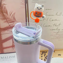 Axyaa Pumpkin Silicone Cap for Stanley Tumbler Cup 30&40oz, Reusable Sippy Plug