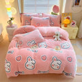 Axyaa Rainbow Dual-color Flannel Duvet Cover - Soft & Cozy Winter Bedding