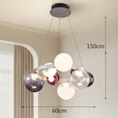 Axyaa Glass Ball Chandeliers: Modern LED Pendant Lights for Stylish Interior Lighting
