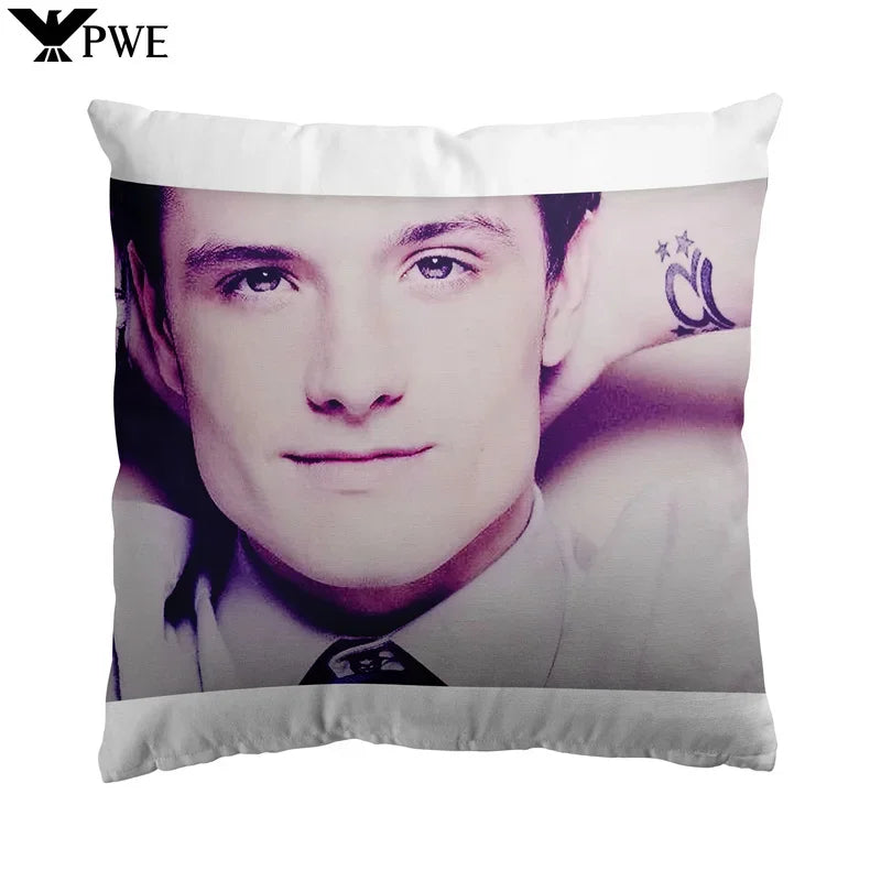 Axyaa Whistle Edit Josh Hutcherson Meme Throw Pillow Cover 18'' x 18''