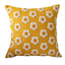 Axyaa Daisy Floral Cushion Cover - White Embroidered Pillow Cover (45x45cm/30x50cm)