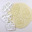 Axyaa Christmas Biscuit Moulds: Snowflake, Gingerbread Man, Santa Claus Mold, Xmas Party Embosser