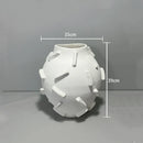 Axyaa Geometric Block Ceramic Vase: Abstract Floral Arrangement Home Decor