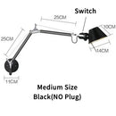Axyaa Telescopic Swing Arm LED Wall Lamp Sconce Industrial Light - E27