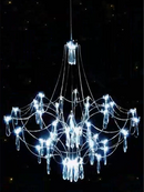 Axyaa Golden Lustre Crystal LED Chandelier for Living Room Dining Bedroom