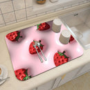 Axyaa 3D Visual Effect Drain Mat - Absorbent, Non-Slip, Anti-Mildew Kitchen Tableware Mat
