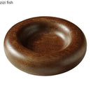Axya Solid Wood Dim Sum Plate - Restaurant Dessert Bread Molecular Cuisine Display Plate