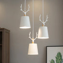 Axyaa Nordic LED Wood Pendant Lamp Industrial Hanging Light Fixture