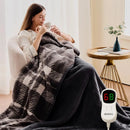 Axyaa Queen Size Electric Flannel Heating Blanket: 10 Levels, 5 Time Settings