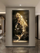 Axyaa LED Whale Mural Lamp: Modern Luxury Home Wall Art Vertical Light