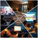 Axyaa 1080P 700ANSI 4K Android14 Projector Auto Keystone Focus Wifi6 BT5.2 Outdoor