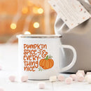 Axyaa Pumpkin Spice Enamel Mug - Festive Fall Home Decor & Gifts